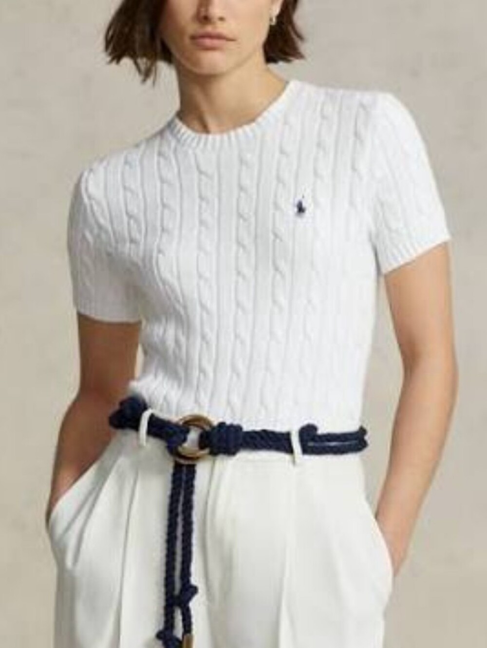 Polo Ralph Lauren Women's Cable Knit Cotton Sweater XS